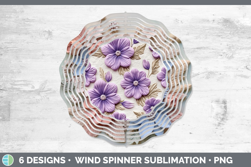 3d-violet-flowers-wind-spinner-sublimation-spinner-design