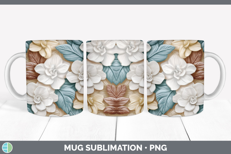 3d-gardenia-flowers-mug-wrap-sublimation-coffee-cup-design