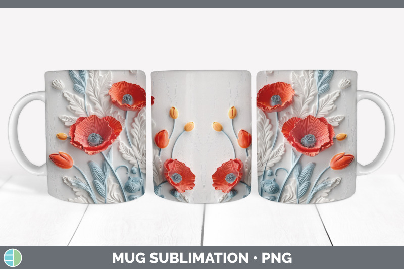 3d-poppy-flowers-mug-wrap-sublimation-coffee-cup-design