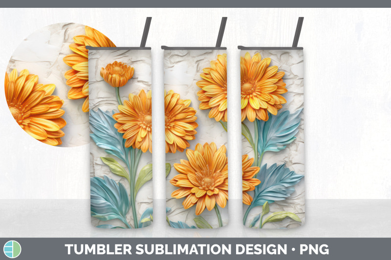 3d-calendula-flowers-tumbler-sublimation-20-oz-skinny-tumbler-design