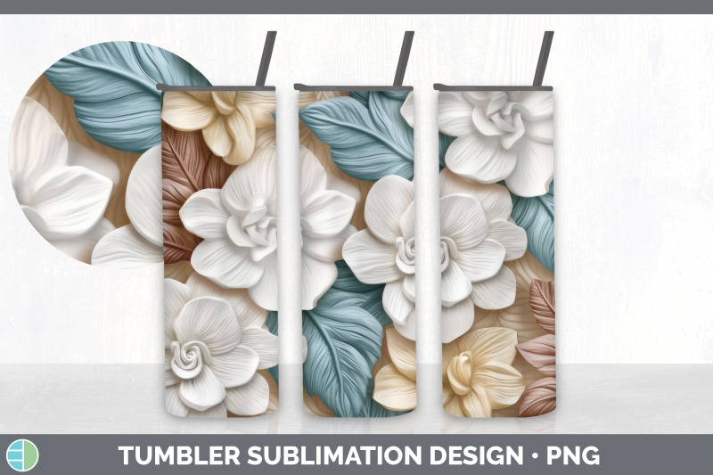 3d-gardenia-flowers-tumbler-sublimation-20-oz-skinny-tumbler-design