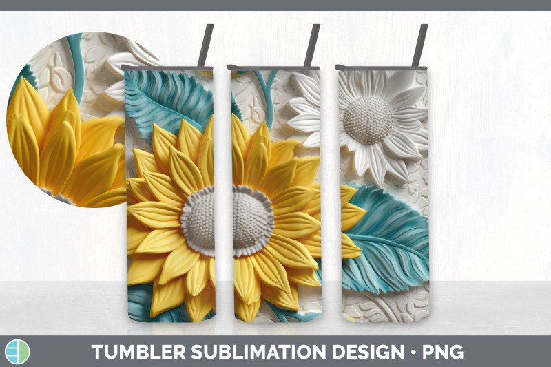 3d-sunflower-flowers-tumbler-sublimation-20-oz-skinny-tumbler-design