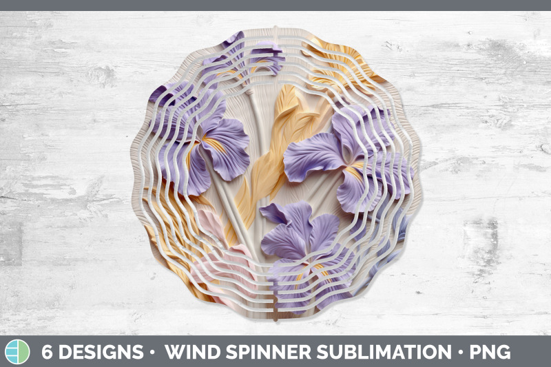 3d-iris-flowers-wind-spinner-sublimation-spinner-design