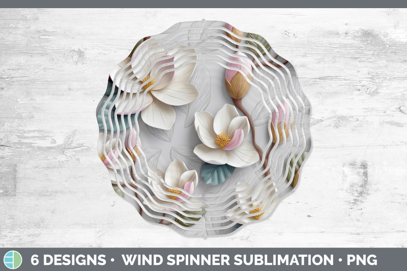 3d-magnolia-flowers-wind-spinner-sublimation-spinner-design