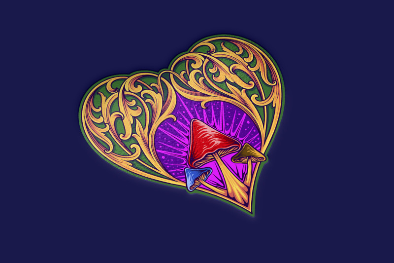 classic-flourish-heart-shape-ornamented-mushrooms