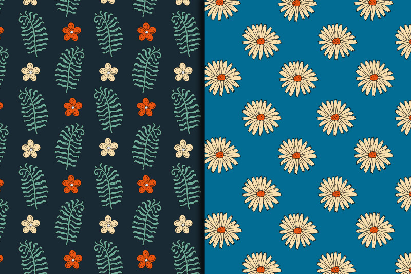 vintage-flower-garden-seamless-patterns