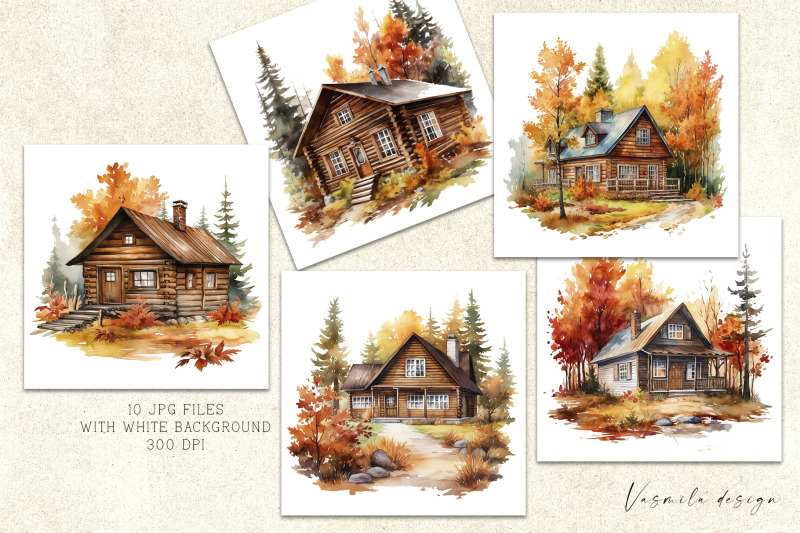 autumn-log-cabin-in-the-woods