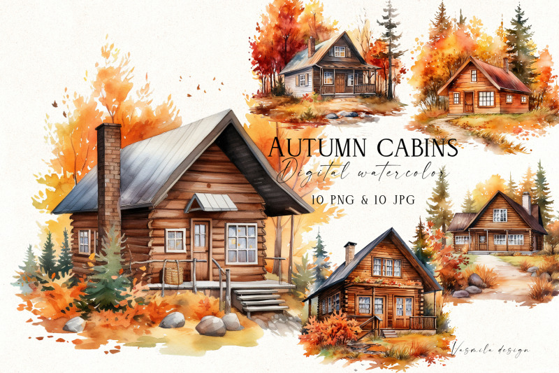 autumn-log-cabin-in-the-woods