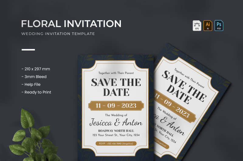 floral-pattern-wedding-invitation