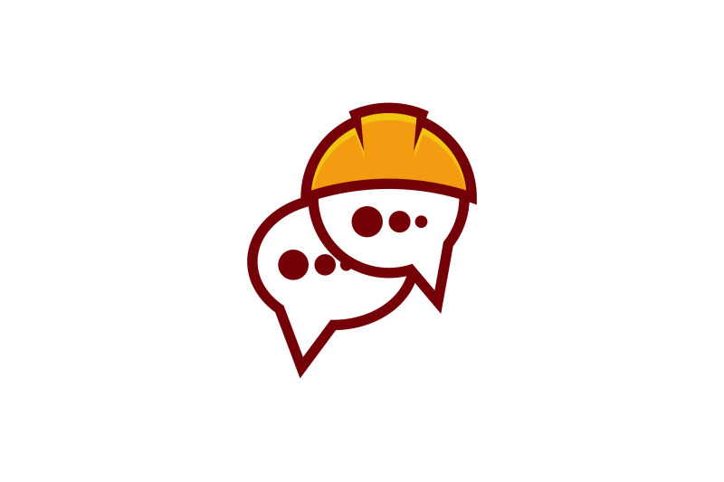 civil-cap-chat-vector-template-logo-design