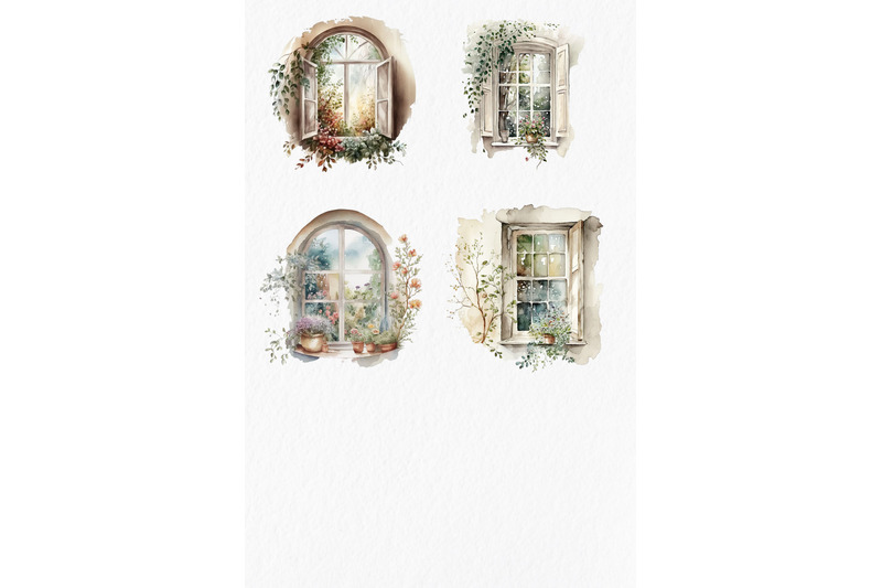 windows-and-doors-watercolor-clipart-png