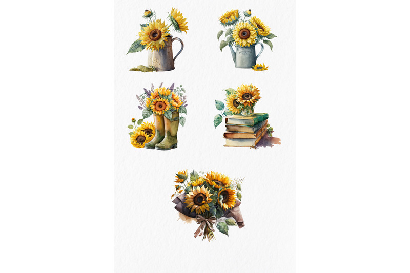 sunflowers-watercolor-clipart-png