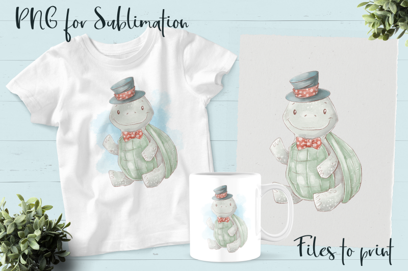 cute-turtle-sublimation-design-for-printing