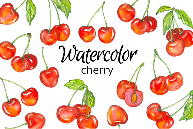 cherry-watercolor-clipart