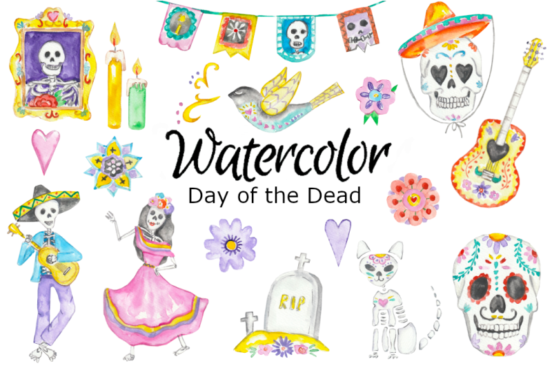 day-of-the-dead-watercolor-clipart