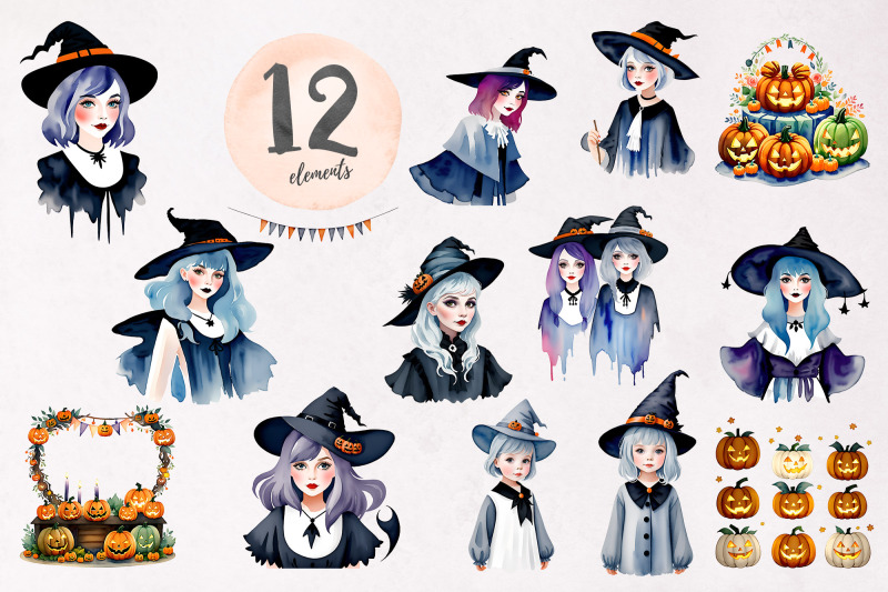 spooky-witches-halloween-watercolor-illustration-set