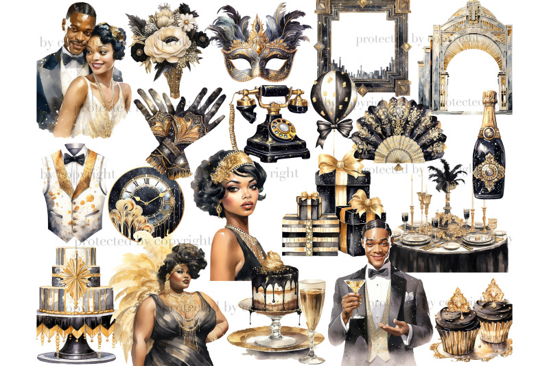 1920s-party-black-clipart-happy-new-year-2024-png