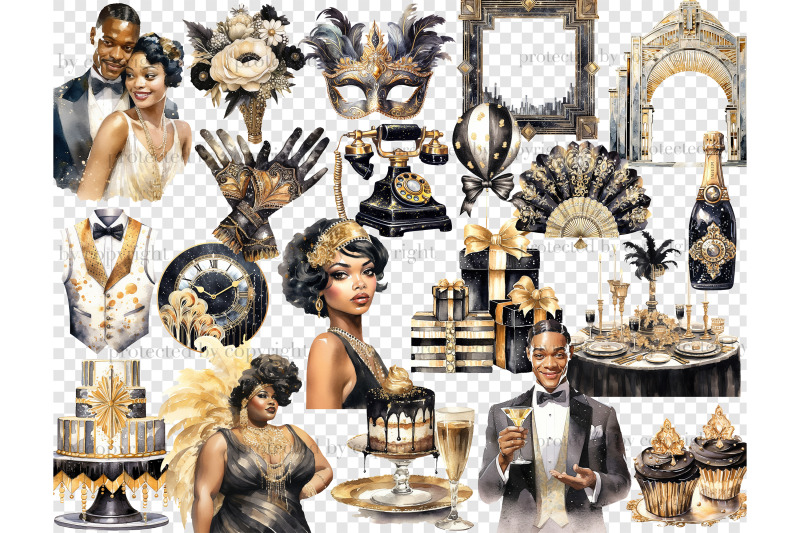 1920s-party-black-clipart-happy-new-year-2024-png