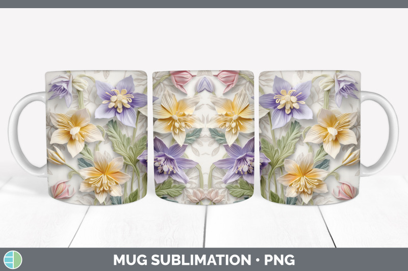 3d-columbine-flowers-mug-wrap-sublimation-coffee-cup-design