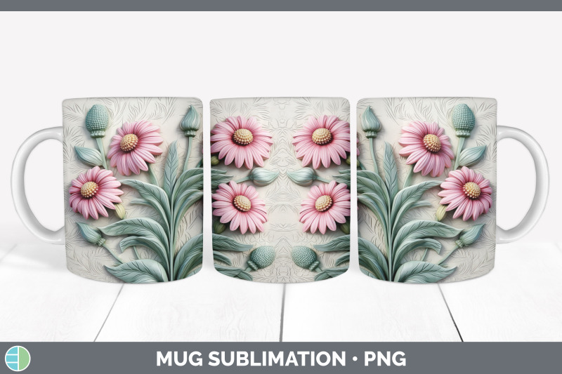 3d-coneflower-flowers-mug-wrap-sublimation-coffee-cup-design