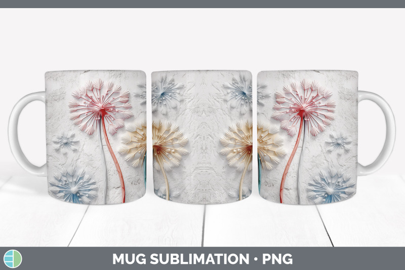 3d-dandelion-flowers-mug-wrap-sublimation-coffee-cup-design