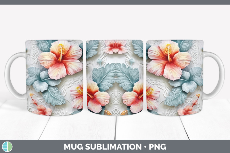 3d-hibiscus-flowers-mug-wrap-sublimation-coffee-cup-design