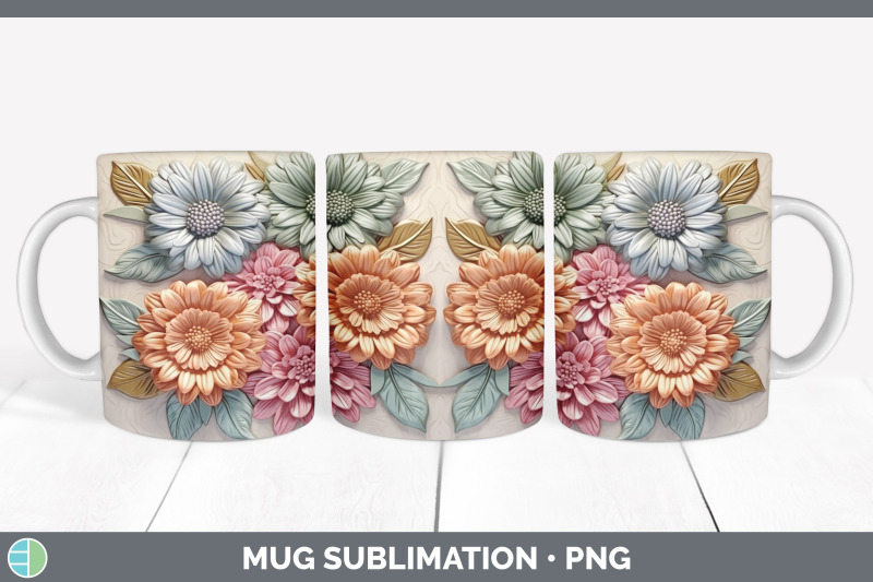 3d-zinnia-flowers-mug-wrap-sublimation-coffee-cup-design