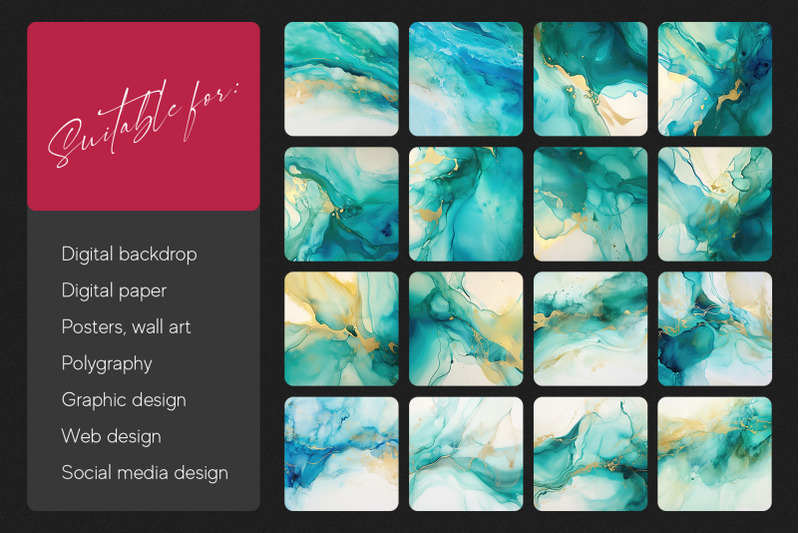 liquid-ink-turquoise-texture-pack