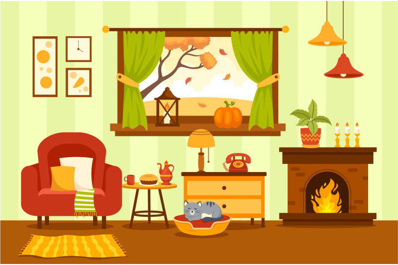 13-autumn-home-decor-illustration