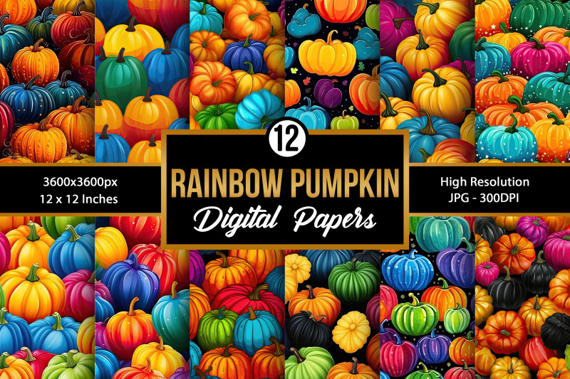 rainbow-pumpkins-seamless-pattern-digital-papers