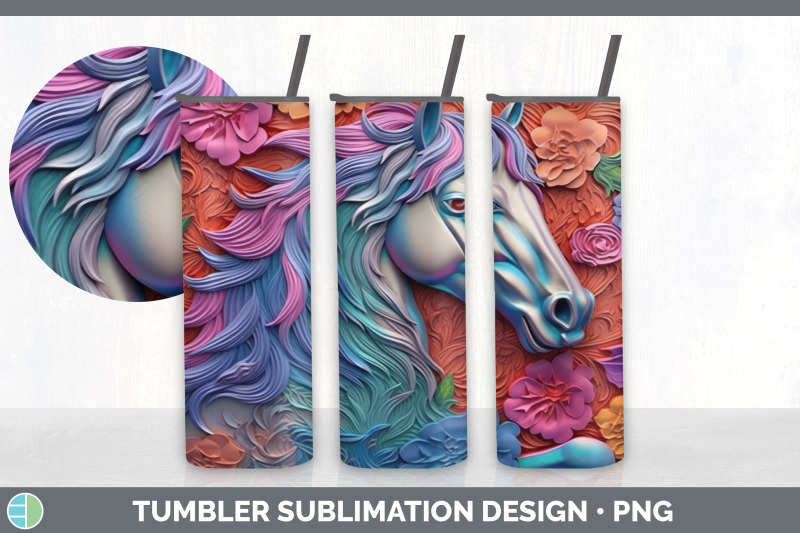 3d-horse-tumbler-sublimation-20-oz-skinny-tumbler-design