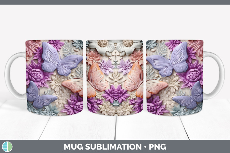 3d-butterflies-mug-wrap-sublimation-coffee-cup-design