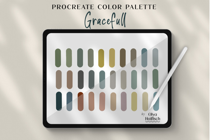 boho-procreate-color-palette-pale-muted-color-swatches