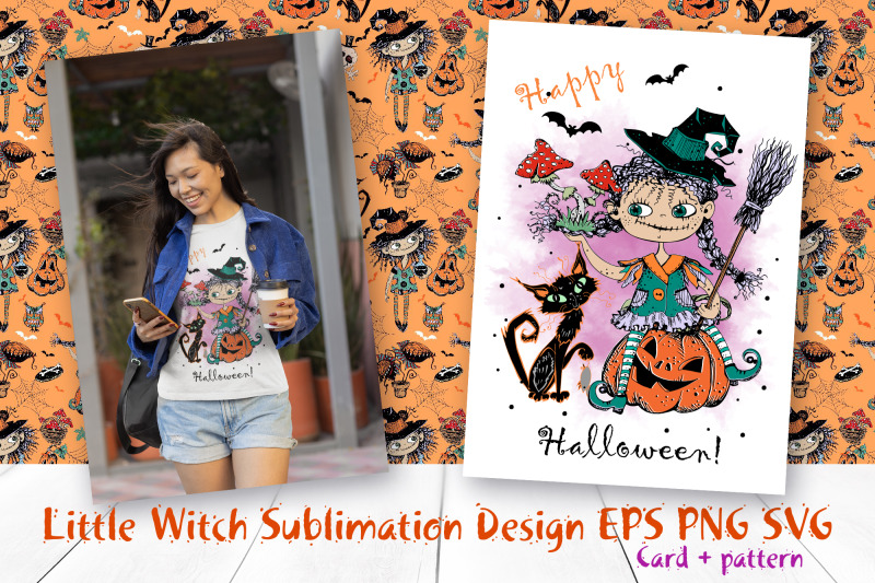 the-witch-and-the-cat-halloween-design