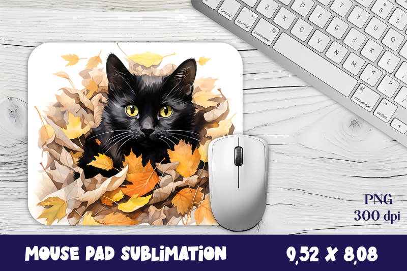 mouse-pad-happy-cute-cartoon-kittens-autumn