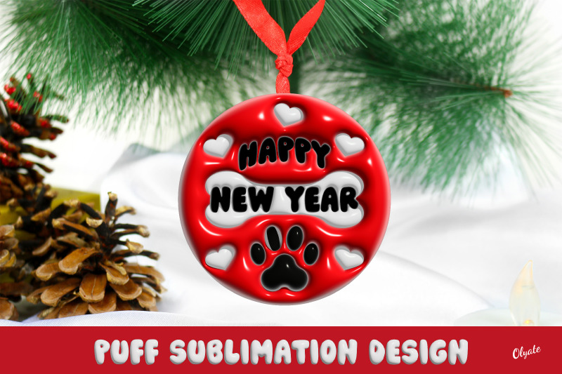 3d-puff-design-christmas-ornaments-dog