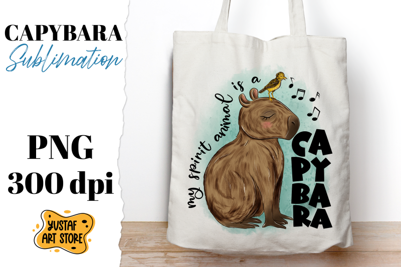 cute-capybara-with-bird-sublimation-design-my-spirit-animal