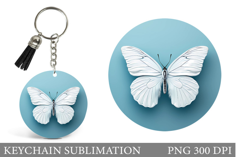 butterfly-round-keychain-3d-butterfly-keychain-design