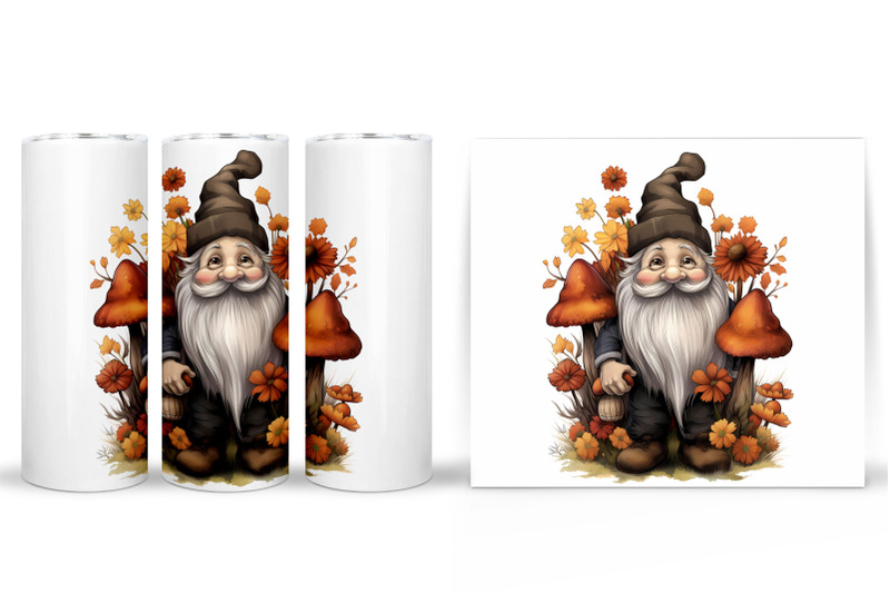 fall-gnome-tumbler-design-gnome-mushrooms-tumbler-wrap