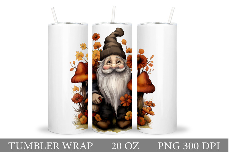 fall-gnome-tumbler-design-gnome-mushrooms-tumbler-wrap