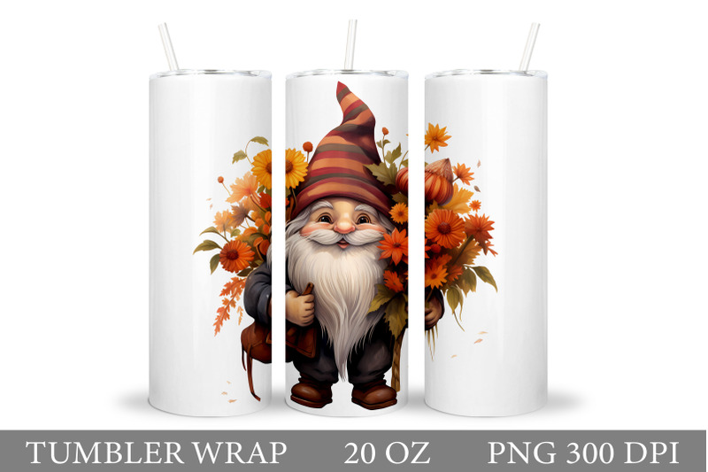 fall-gnome-tumbler-design-gnome-flowers-tumbler-sublimation