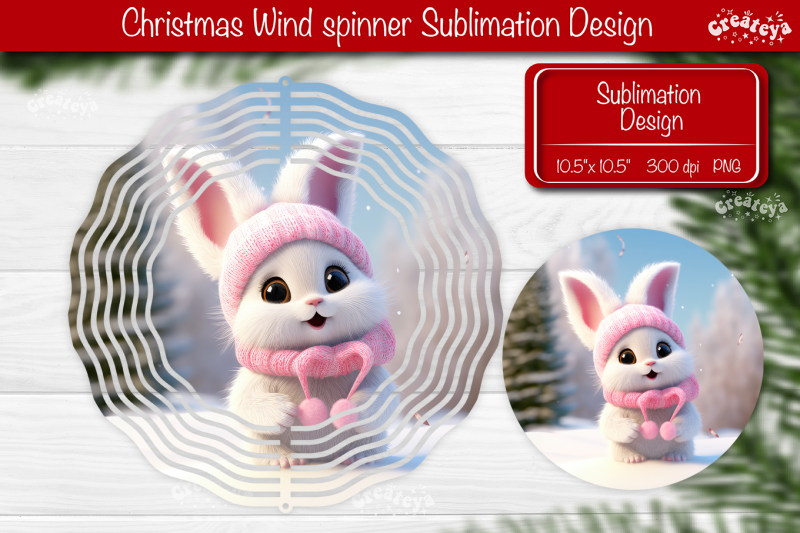 christmas-wind-spinner-cute-rabbit-sublimation-designs-png