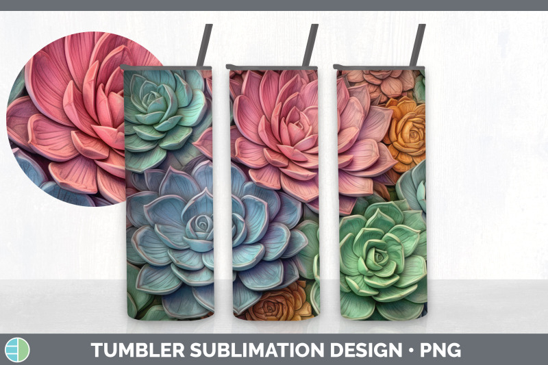 3d-succulents-tumbler-sublimation-20-oz-skinny-tumbler-design