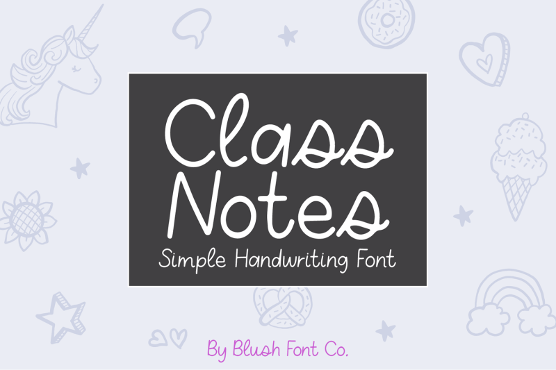 class-notes-handwriting-font