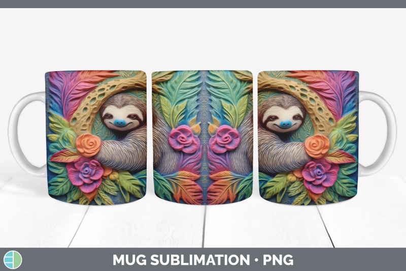 3d-sloth-mug-wrap-sublimation-coffee-cup-design