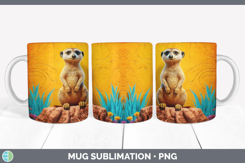 3d-meerkat-mug-wrap-sublimation-coffee-cup-design