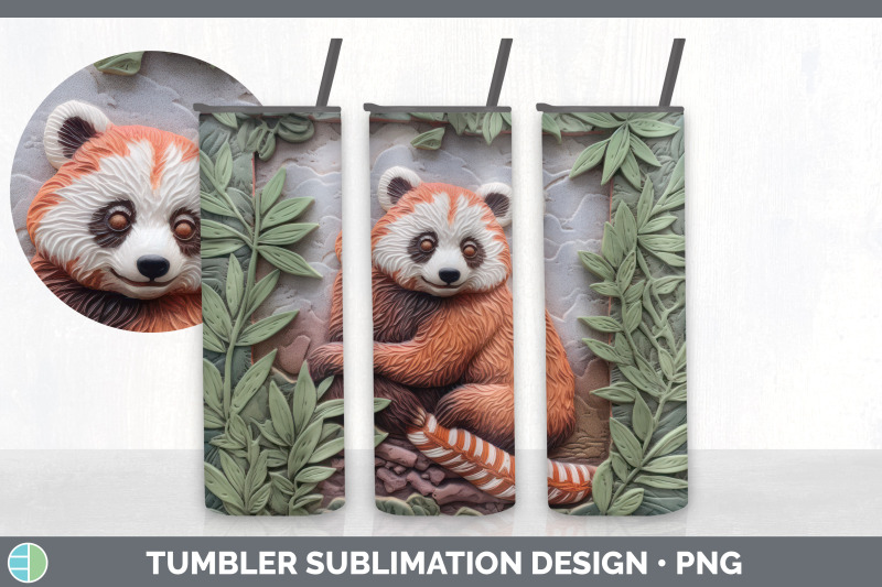 3d-red-panda-tumbler-sublimation-20-oz-skinny-tumbler-design
