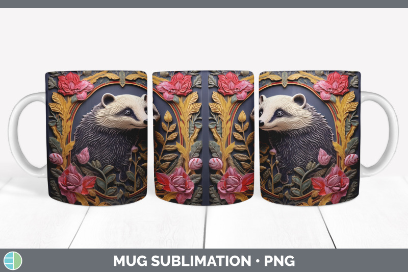 3d-badger-mug-wrap-sublimation-coffee-cup-design