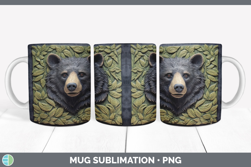 3d-black-bear-mug-wrap-sublimation-coffee-cup-design
