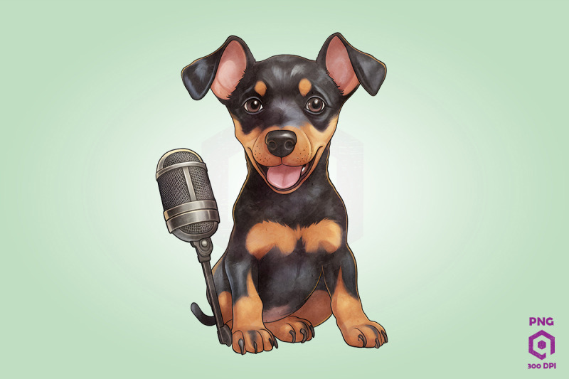 singer-doberman-pinscher-dog-clipart